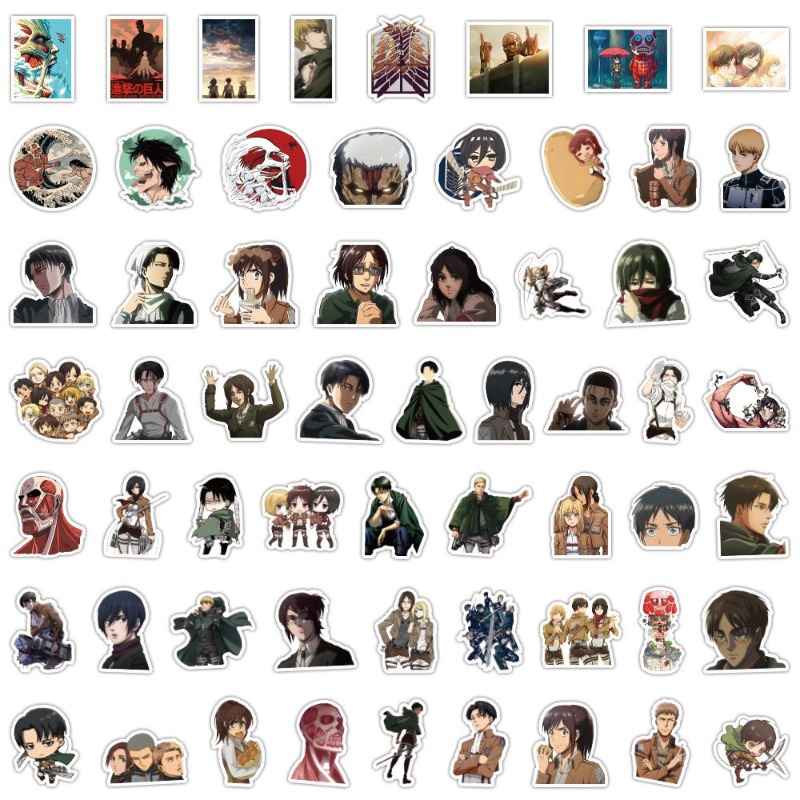 Good Laptop Accessories - 60 adet Titan Anime çıkartmaları sevimli