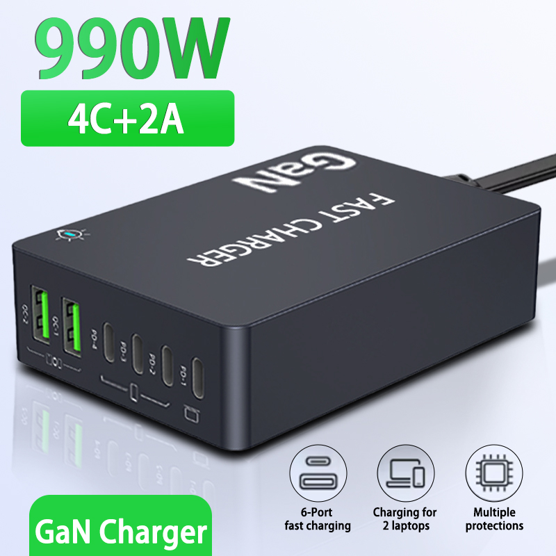 Laptop Accessories Uk - 6-Ports PD USB GaN Hızlı Şarj