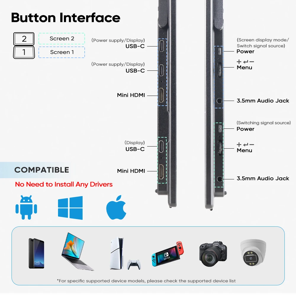 15.6 İnç Katlanabilir Çift Üçl - Monitor Portable Usb incelemesi ve fiyatı