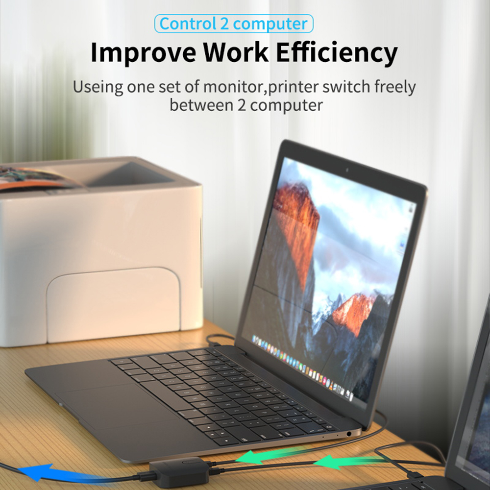2X1 KVM Switch Box seçici çift - Monitor Portable Usb incelemesi ve fiyatı